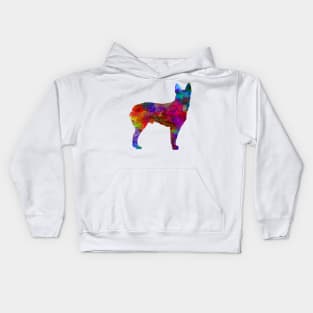 Australian Stumpy Tail Cattle Dog in watercolor Kids Hoodie